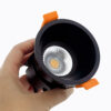 alt="Premium 10-15W LED downlight with high color accuracy and no flicker."