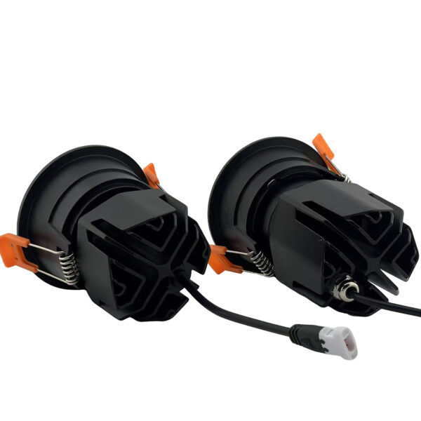 alt="LED Downlight Specifications: 10W-15W, CRI>90, PF>0.9, Isolated Driver, IP20 IP55."